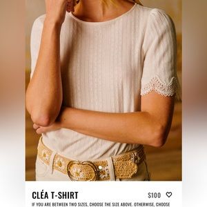 Sezane CLEA t-shirt - xs in white.